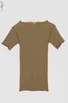 BASERANGE Textured T-Shirt Portugal BAS-TTVN-RB-AU24-FCZ Emerald Brown (Orange)